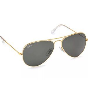 NEW! Ray-Ban Unisex Classic Polarized Aviator Sunglasses - Gold